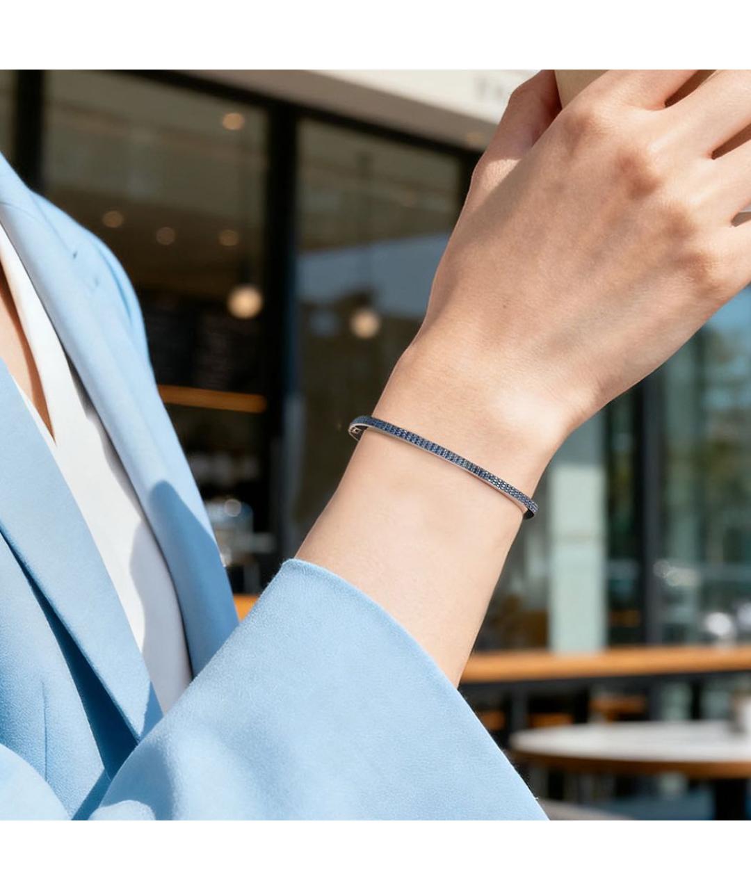 APM Monaco Темно-синий серебряный браслет, фото 2