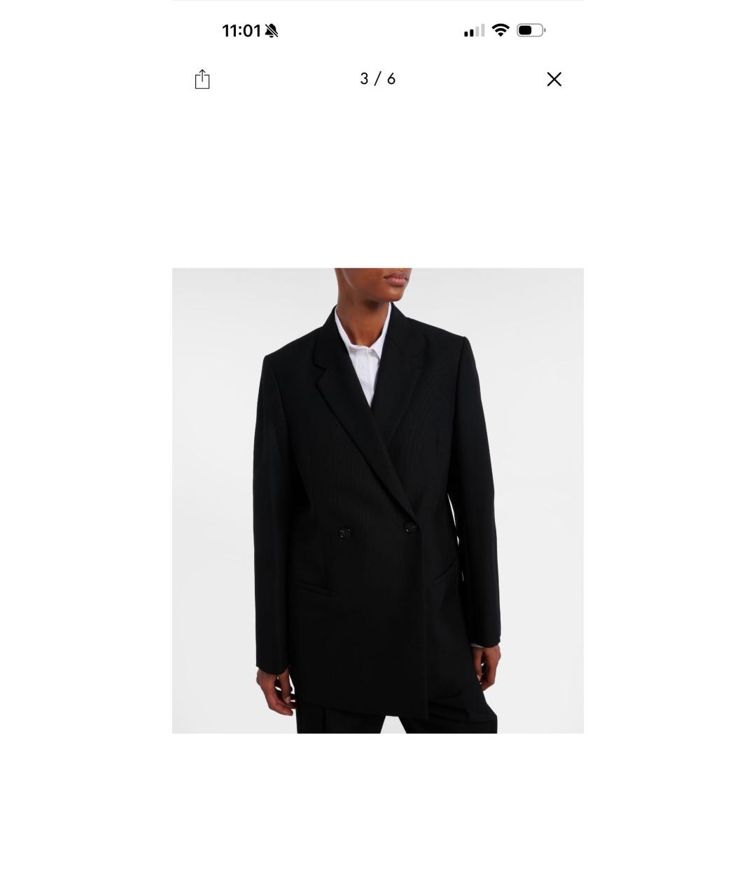 TOTEME Черный шерстяной жакет/пиджак, фото 3