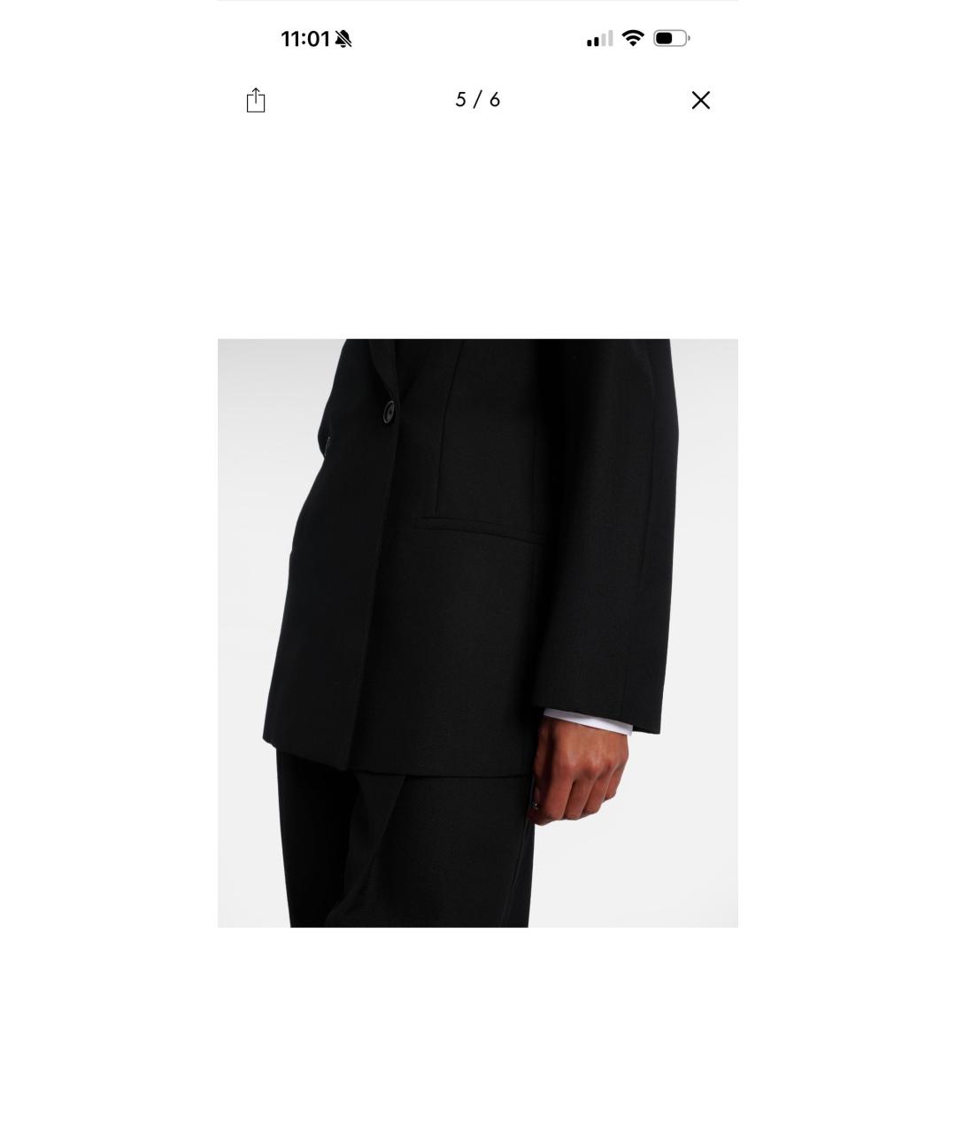 TOTEME Черный шерстяной жакет/пиджак, фото 5