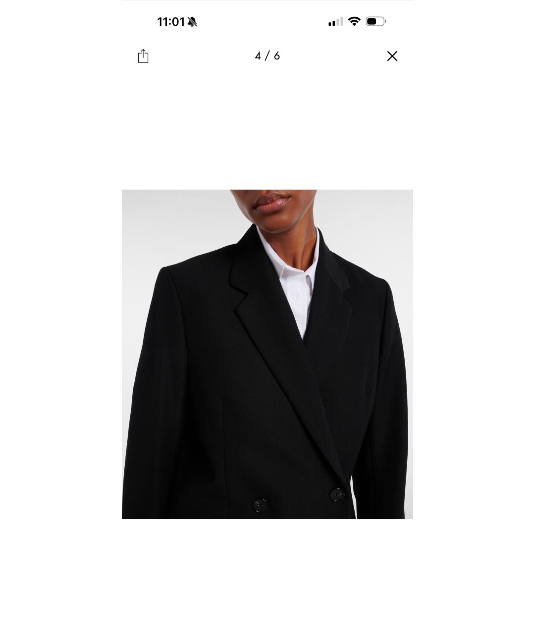 TOTEME Черный шерстяной жакет/пиджак, фото 4