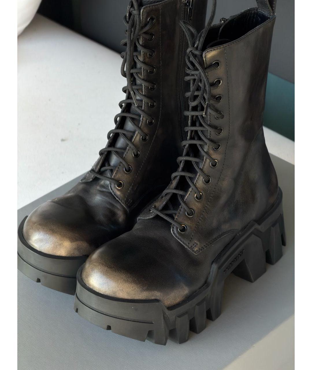BALENCIAGA Коричневые ботинки из искусственной кожи, фото 5