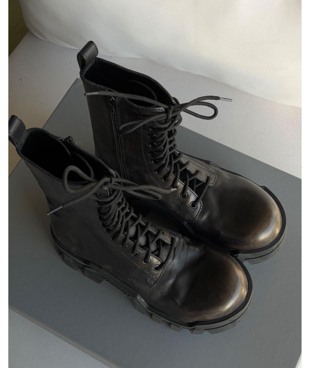 BALENCIAGA Коричневые ботинки из искусственной кожи, фото 3