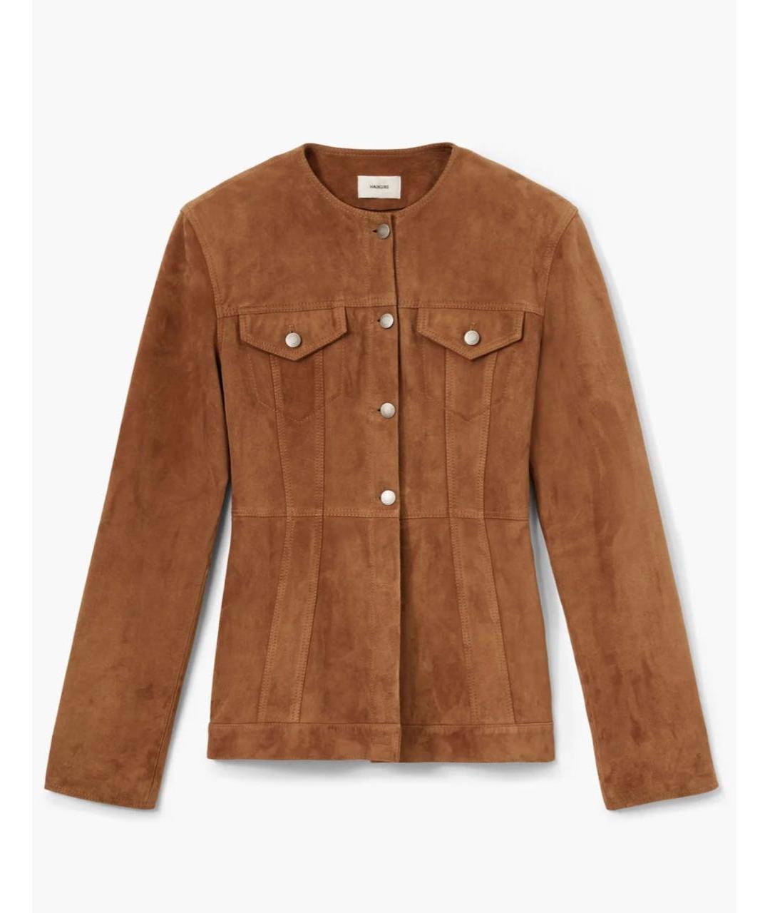 HAIKURE Коричневый замшевый жакет/пиджак, фото 5