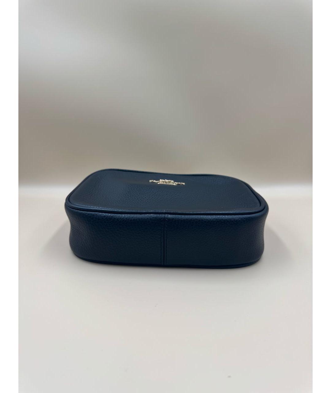 COACH Черная кожаная сумка через плечо, фото 5