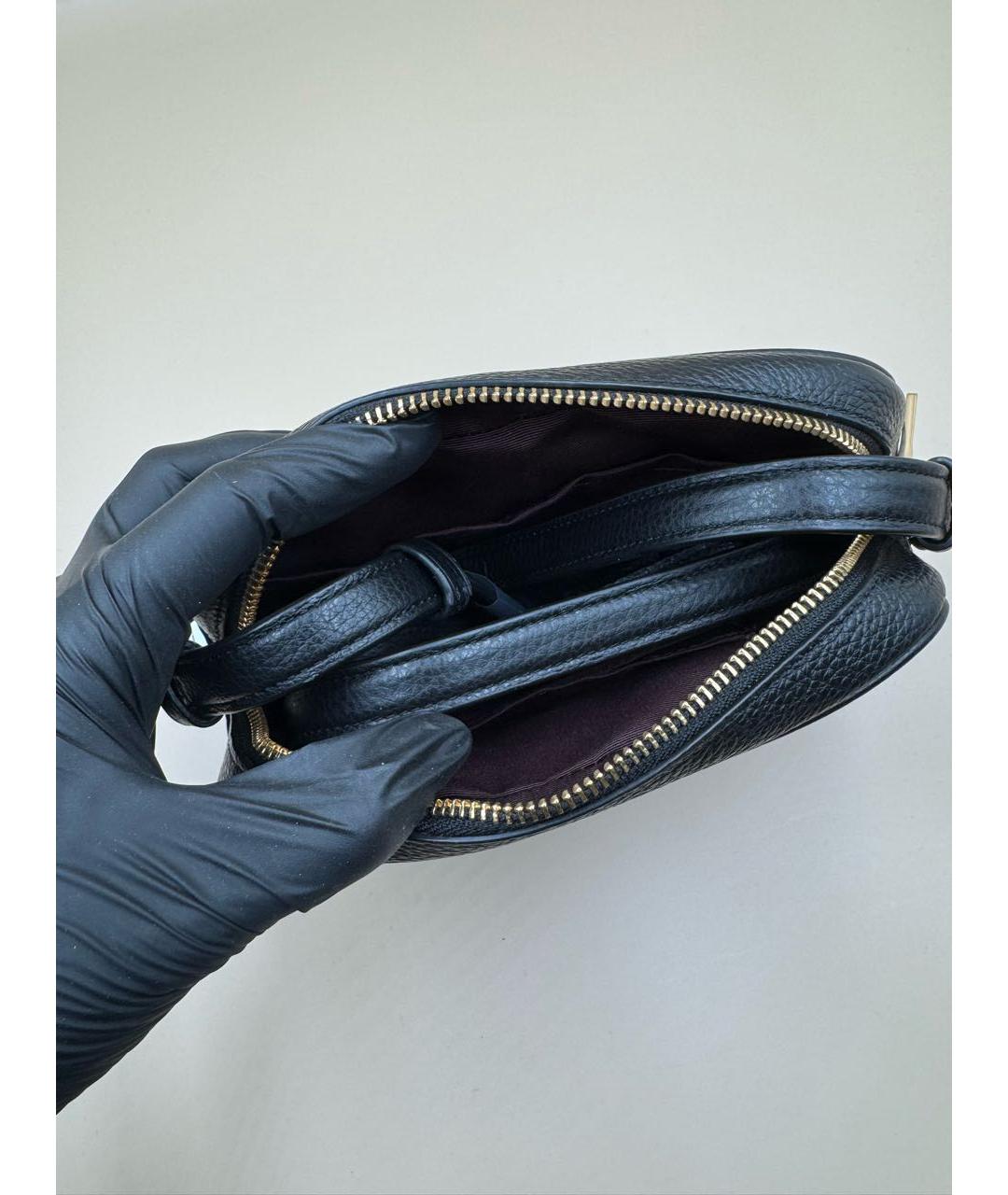 COACH Черная кожаная сумка через плечо, фото 6