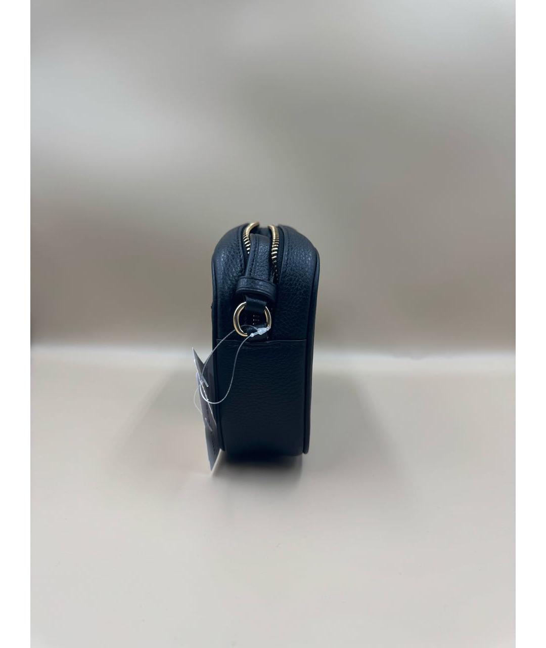 COACH Черная кожаная сумка через плечо, фото 4