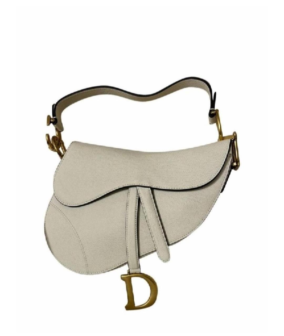 CHRISTIAN DIOR Бежевая кожаная сумка с короткими ручками, фото 6