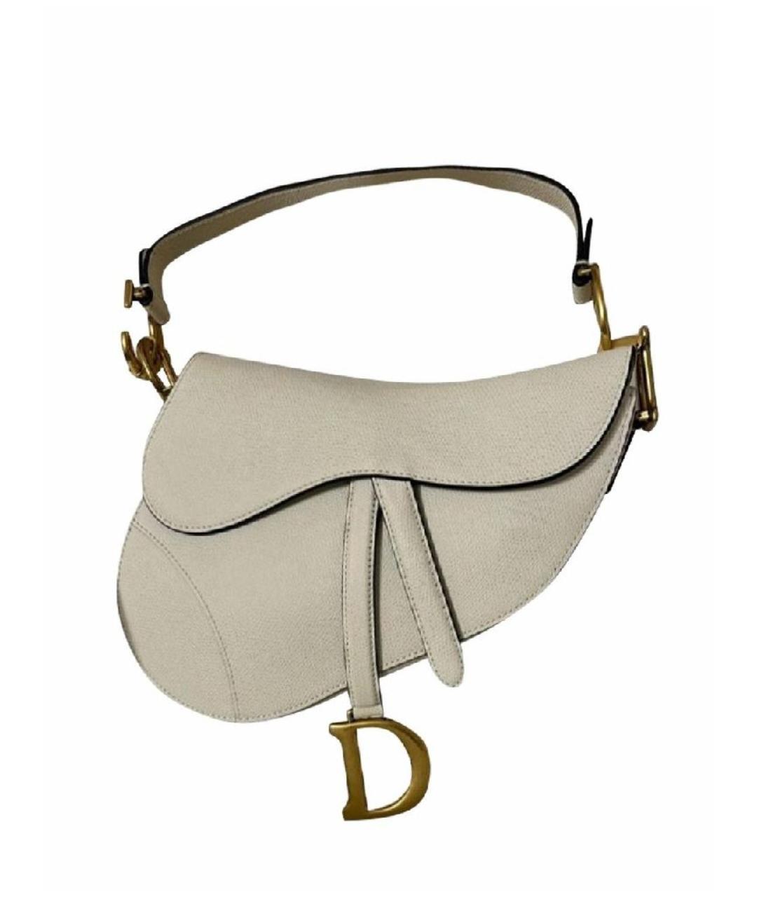 CHRISTIAN DIOR Бежевая кожаная сумка с короткими ручками, фото 1