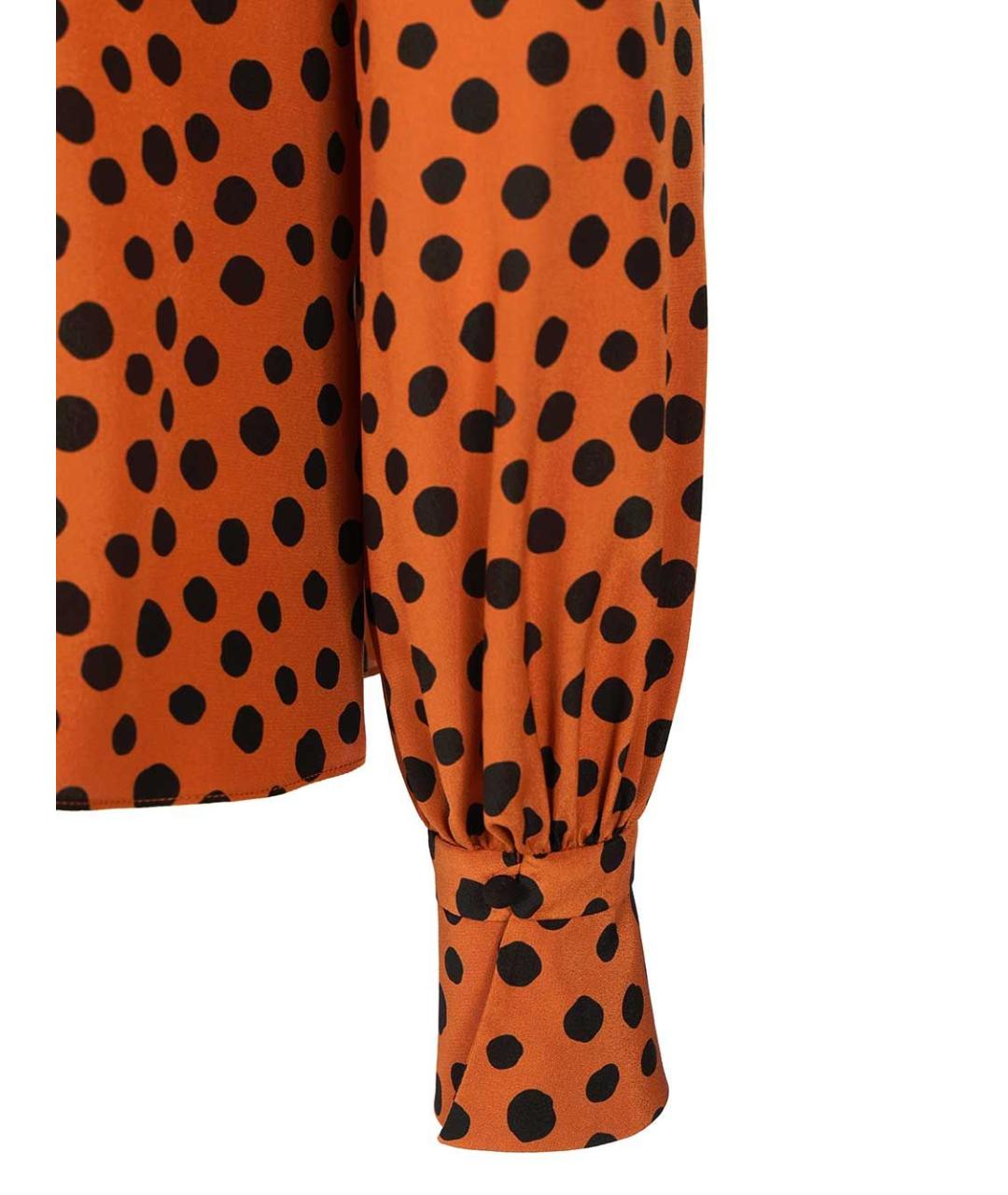 VALENTINO Коричневая шелковая рубашка, фото 6