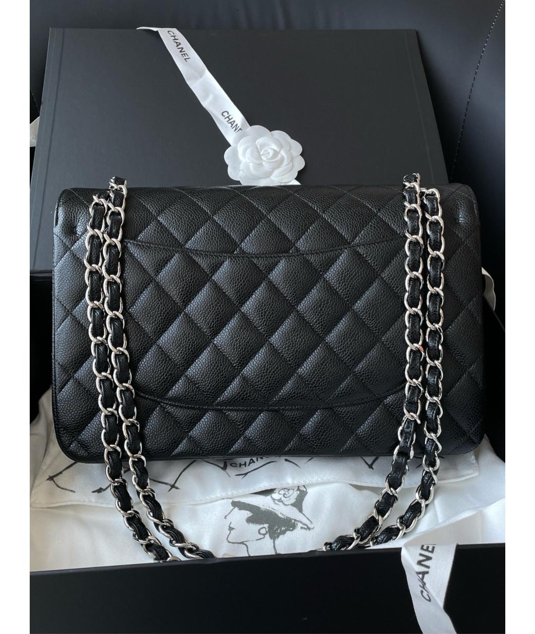 CHANEL Черная кожаная сумка через плечо, фото 3