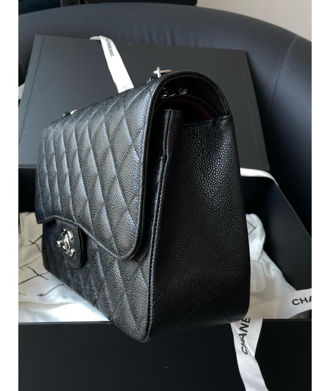 CHANEL Черная кожаная сумка через плечо, фото 5