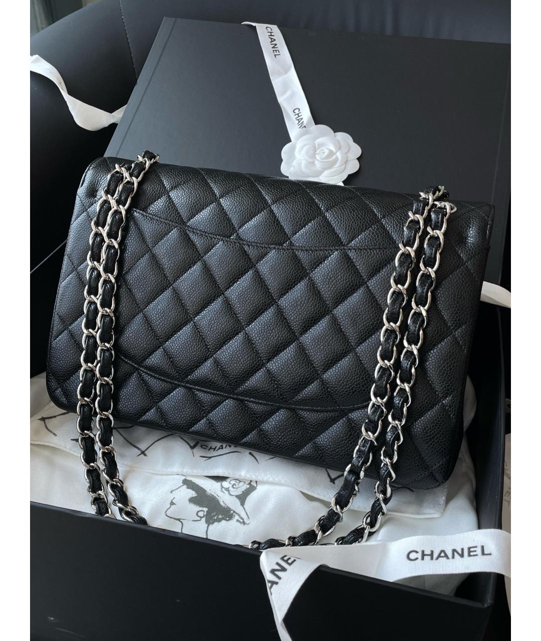 CHANEL Черная кожаная сумка через плечо, фото 4