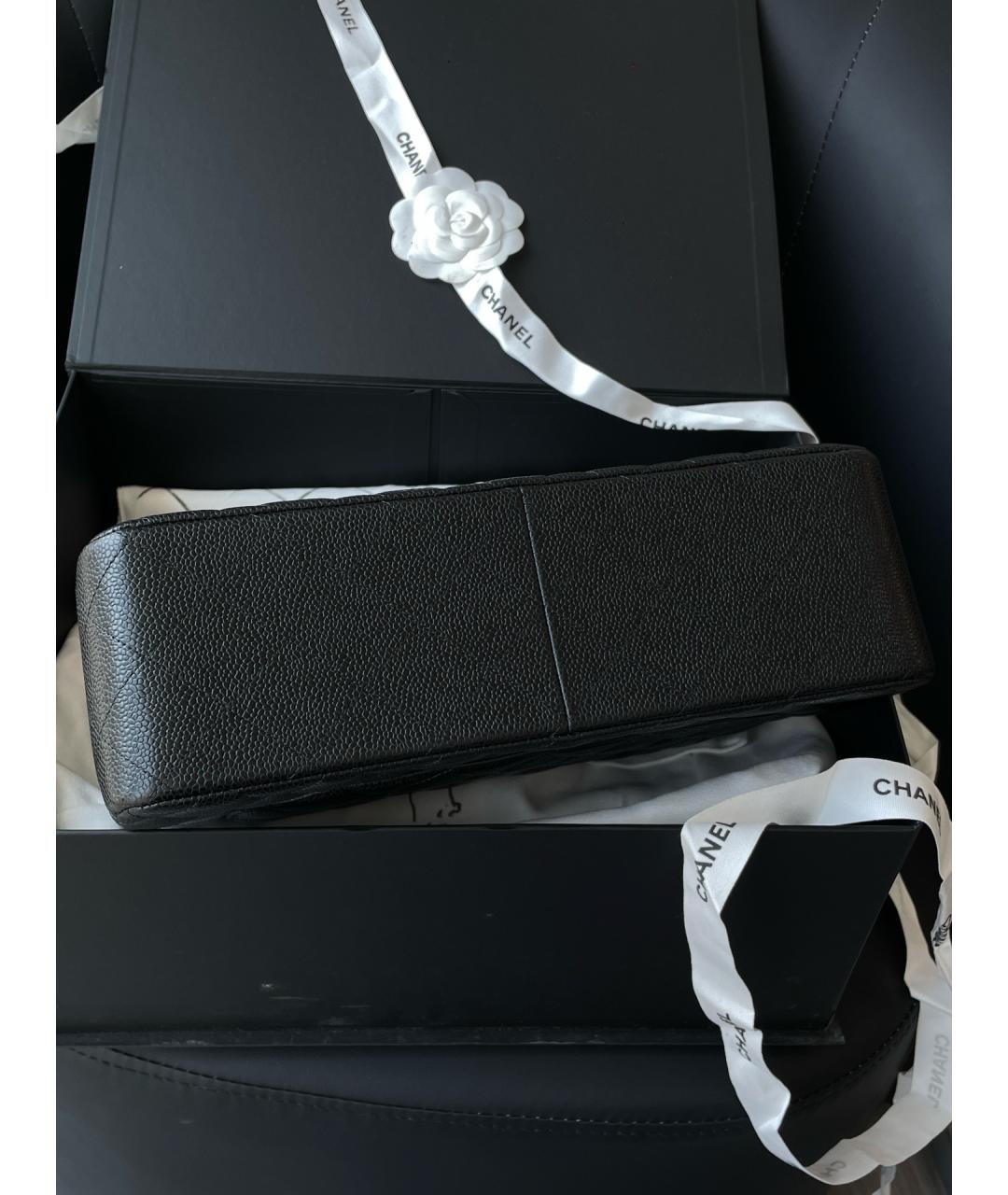 CHANEL Черная кожаная сумка через плечо, фото 7