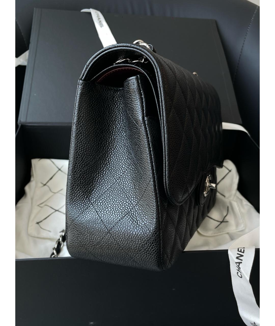 CHANEL Черная кожаная сумка через плечо, фото 6