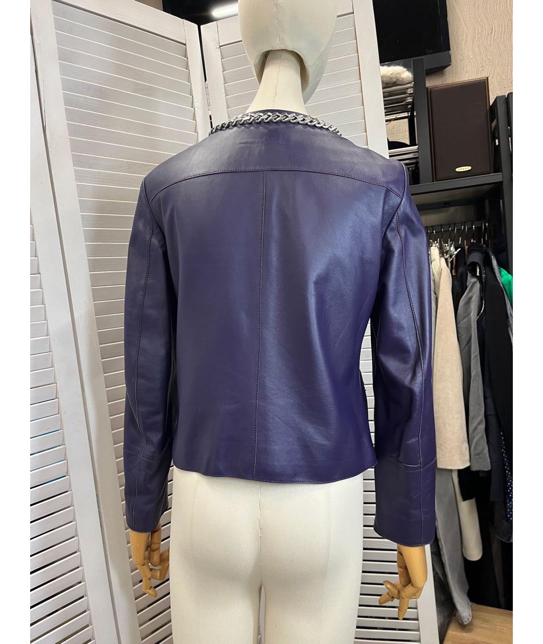 ESCADA Фиолетовая кожаная куртка, фото 7