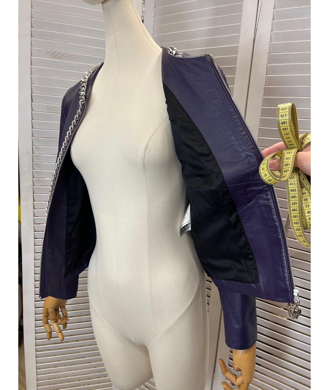 ESCADA Фиолетовая кожаная куртка, фото 6