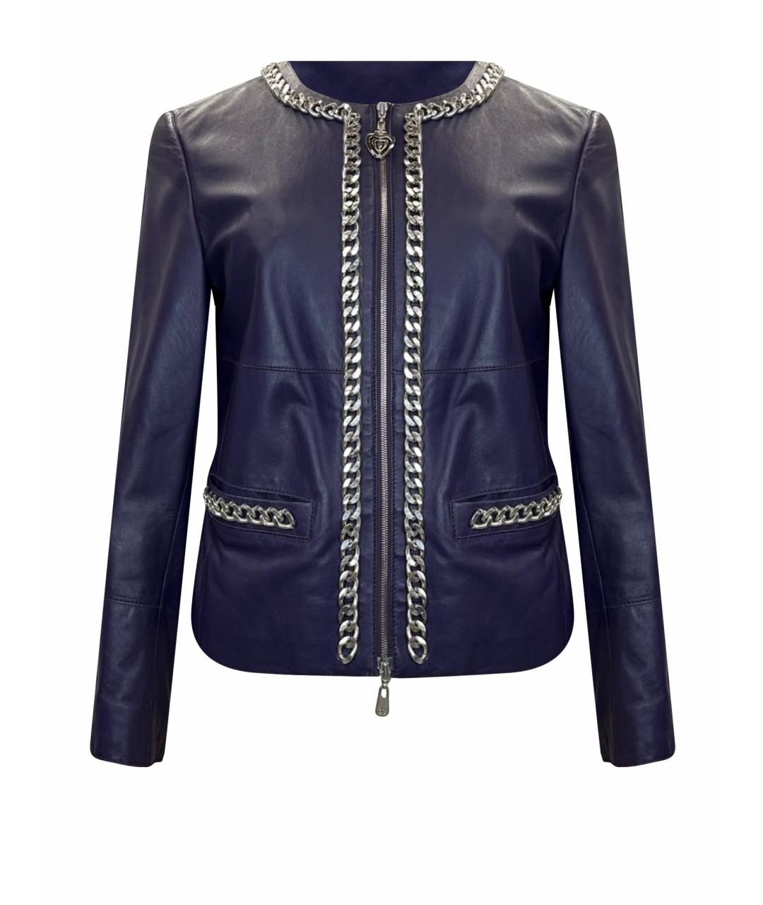 ESCADA Фиолетовая кожаная куртка, фото 1