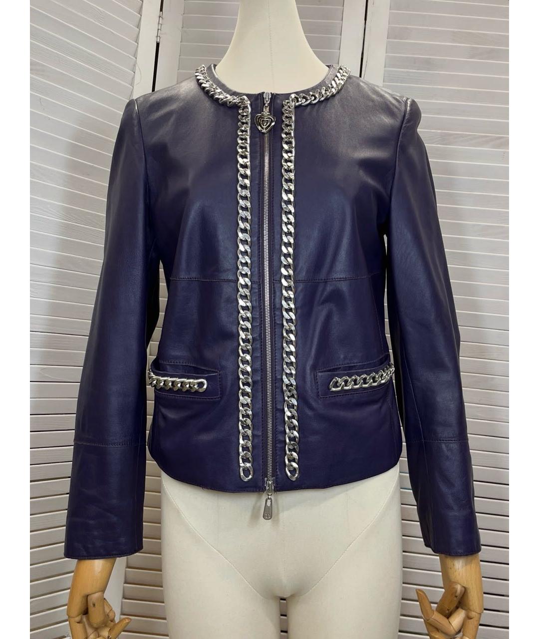 ESCADA Фиолетовая кожаная куртка, фото 9