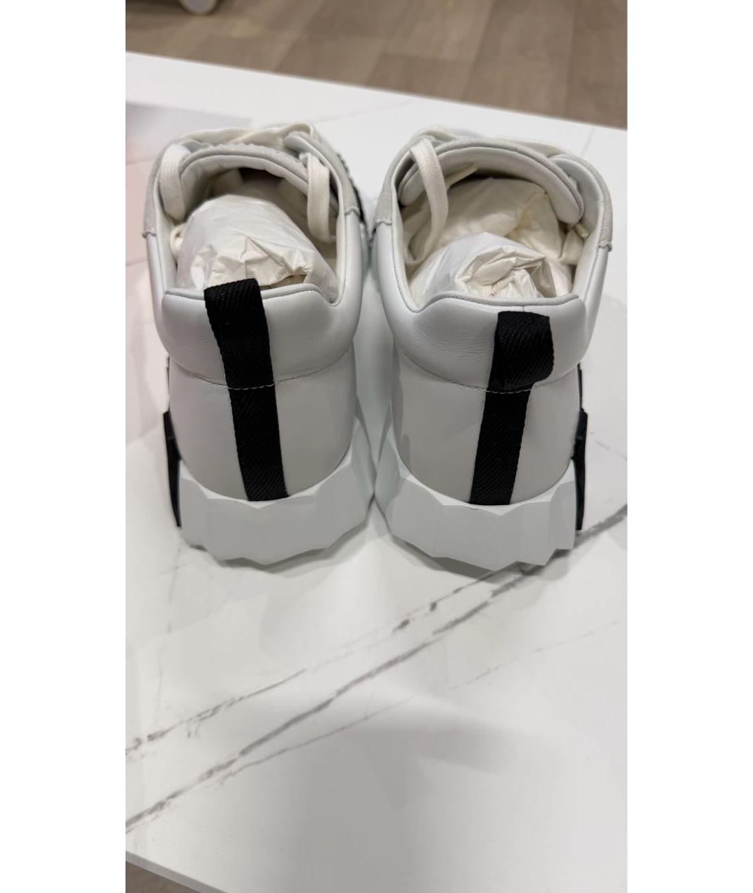 HERMES Белые кожаные низкие кроссовки / кеды, фото 3