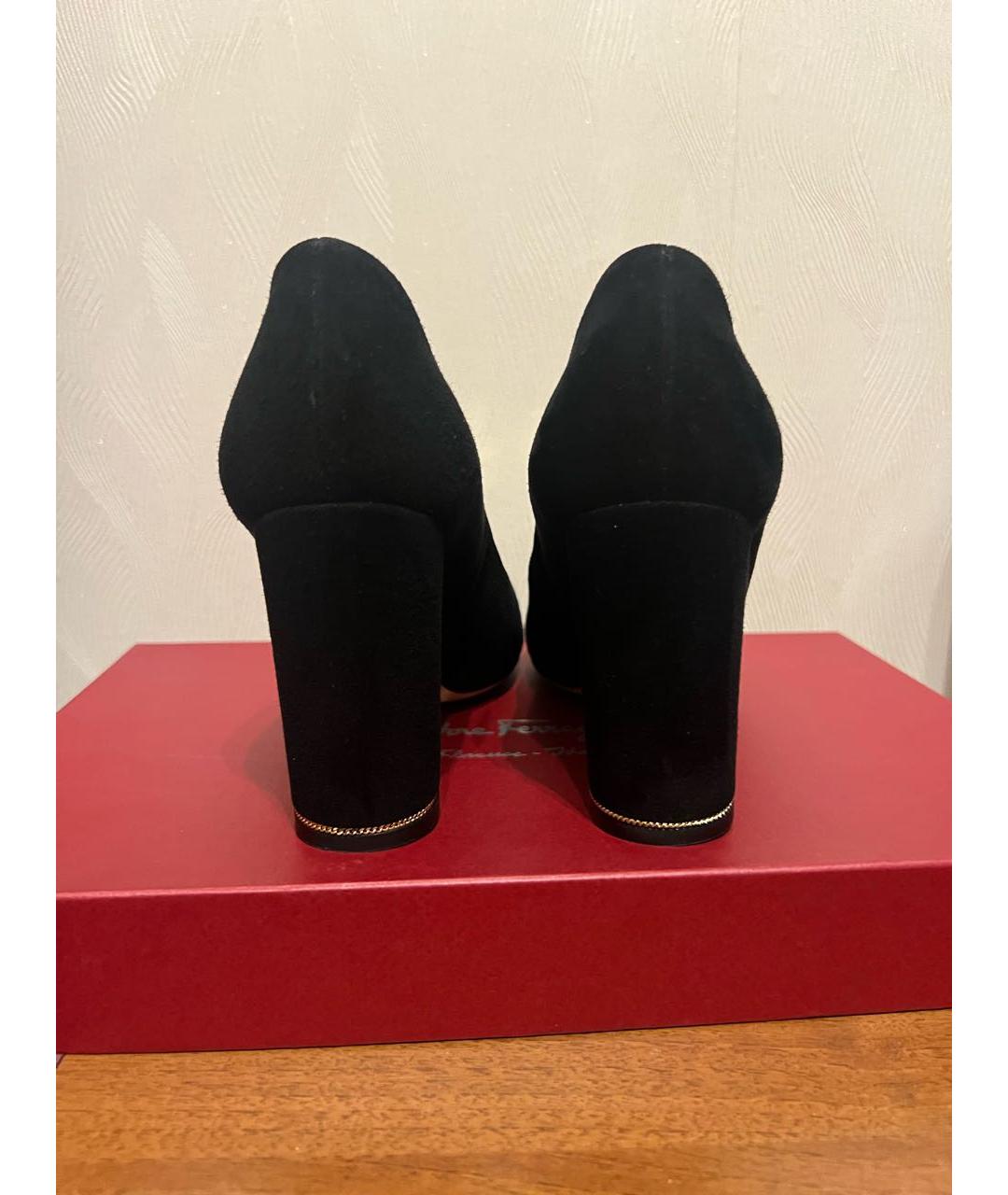 FERRAGAMO Черные туфли из искусственной кожи, фото 4