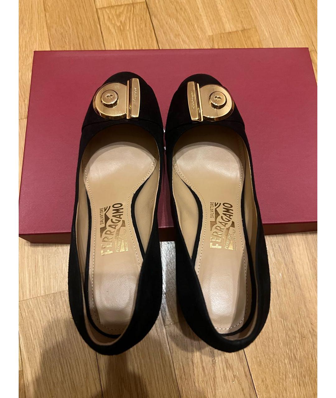 FERRAGAMO Черные туфли из искусственной кожи, фото 3