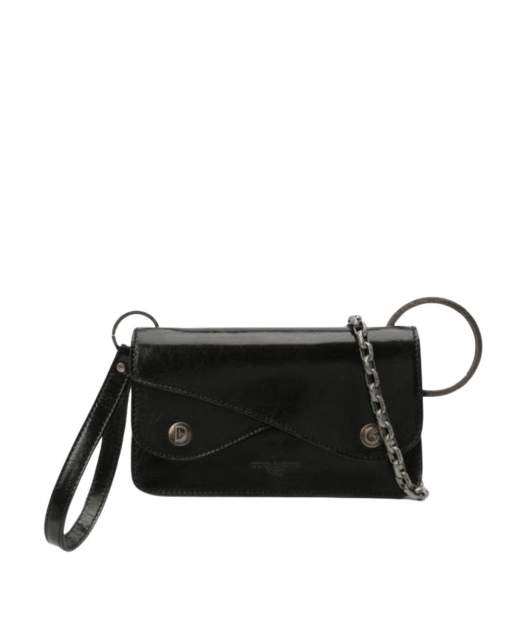 DOLCE&GABBANA Черная кожаная сумка через плечо, фото 1