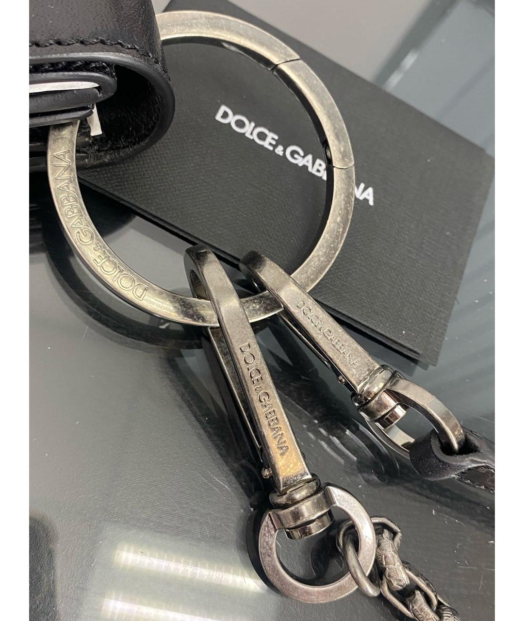 DOLCE&GABBANA Черная кожаная сумка через плечо, фото 8