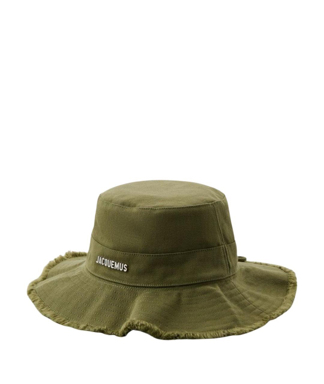 JACQUEMUS Хаки хлопковая панама, фото 1