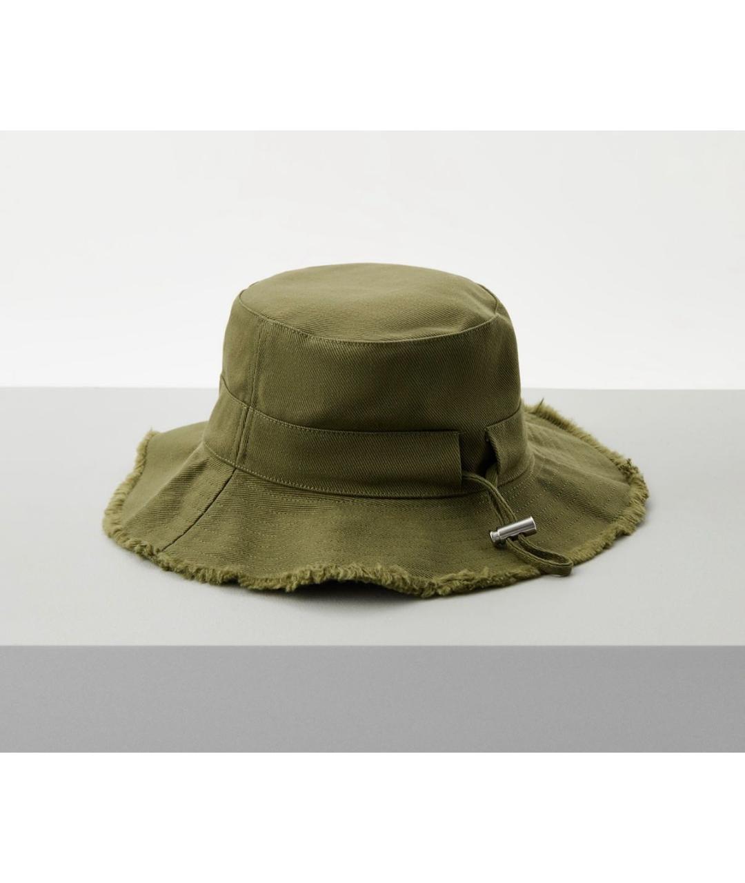 JACQUEMUS Хаки хлопковая панама, фото 8