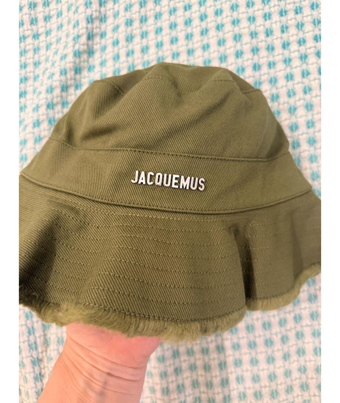 JACQUEMUS Хаки хлопковая панама, фото 3