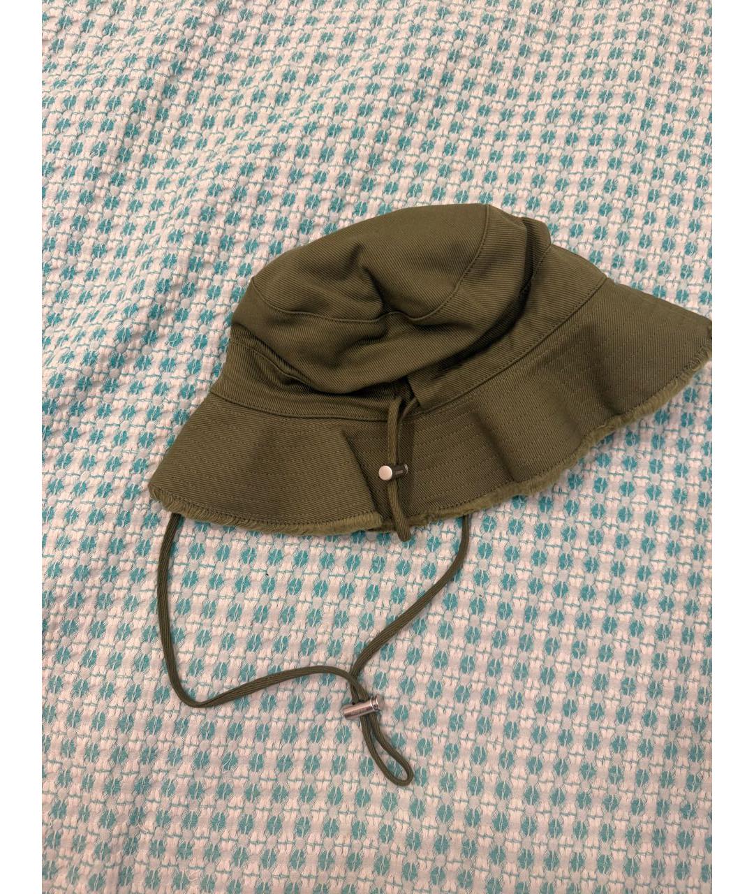 JACQUEMUS Хаки хлопковая панама, фото 6