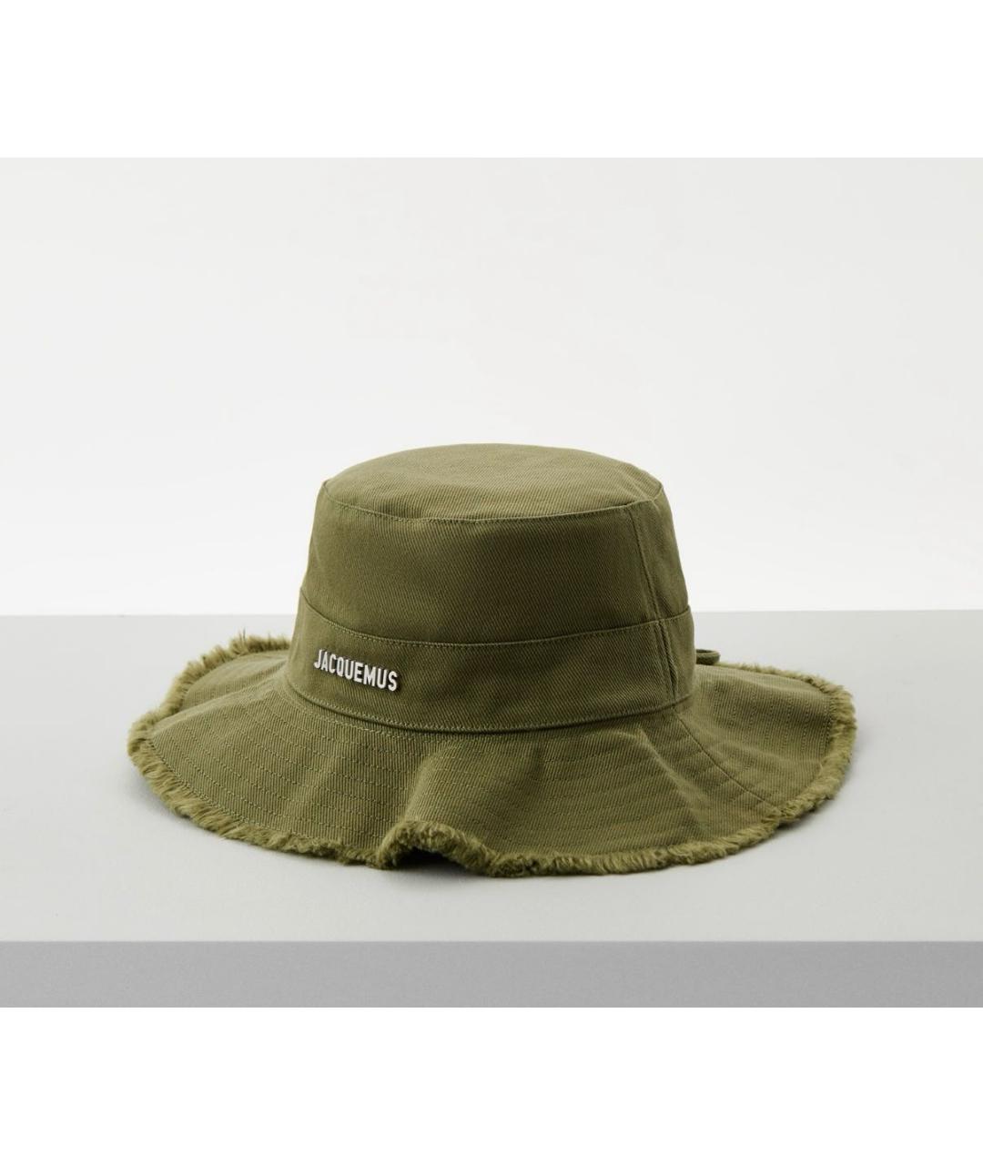 JACQUEMUS Хаки хлопковая панама, фото 9