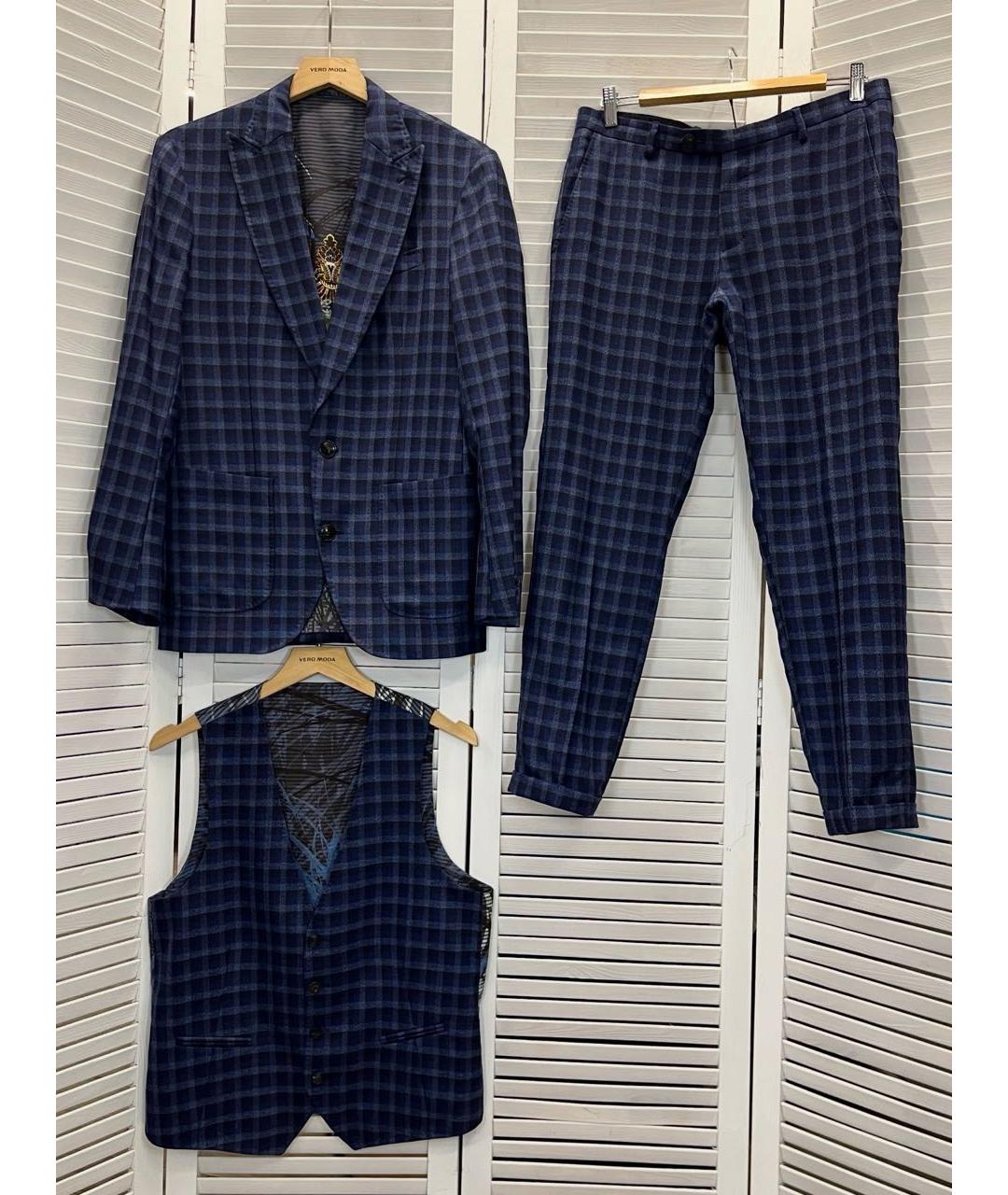 ETRO Темно-синий костюм-тройка, фото 9