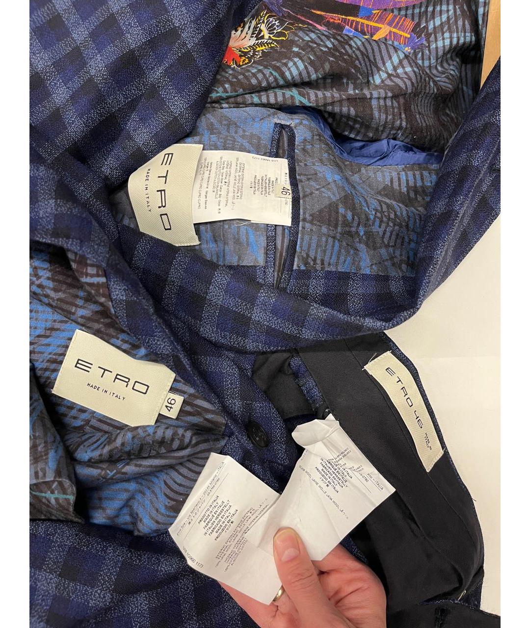 ETRO Темно-синий костюм-тройка, фото 8