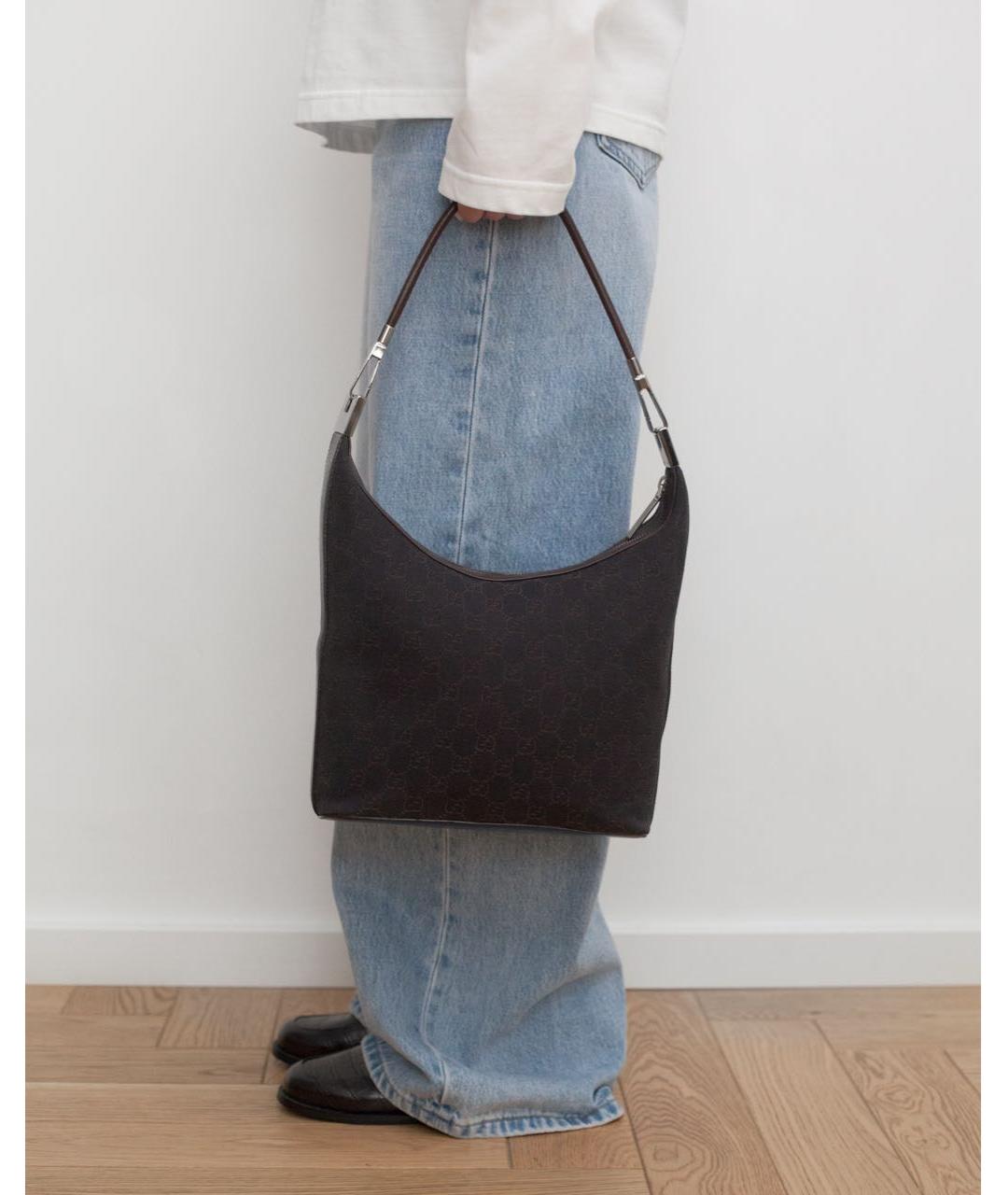 GUCCI Коричневая сумка с короткими ручками, фото 4