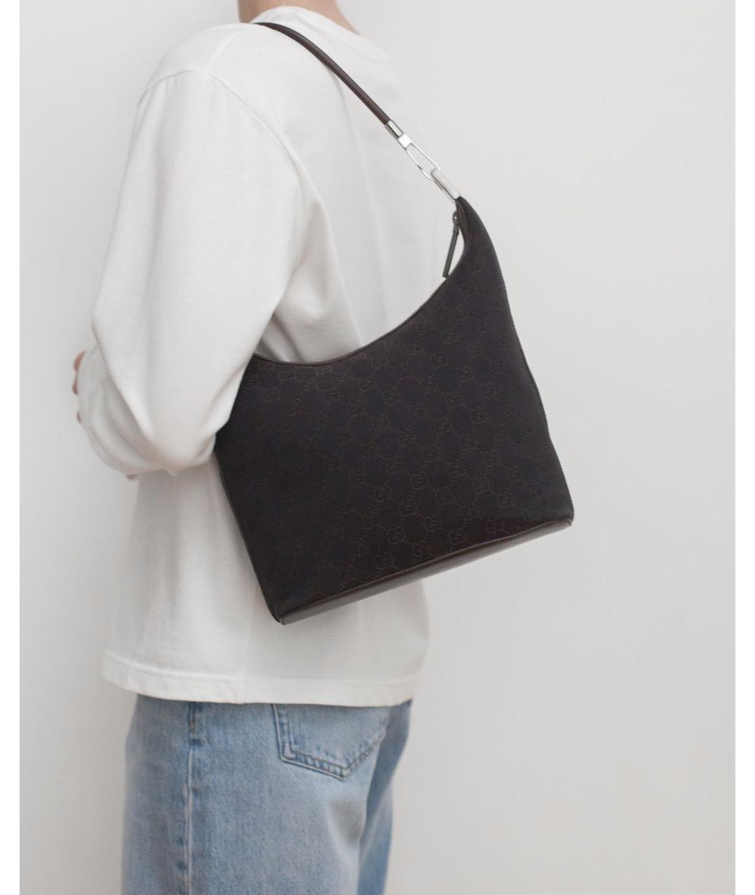 GUCCI Коричневая сумка с короткими ручками, фото 2