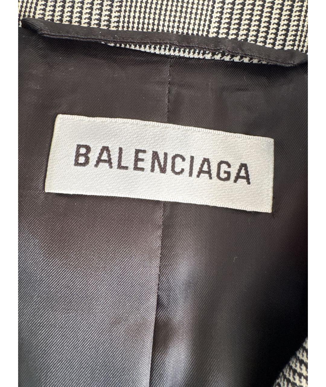 BALENCIAGA Серый шерстяной жакет/пиджак, фото 3