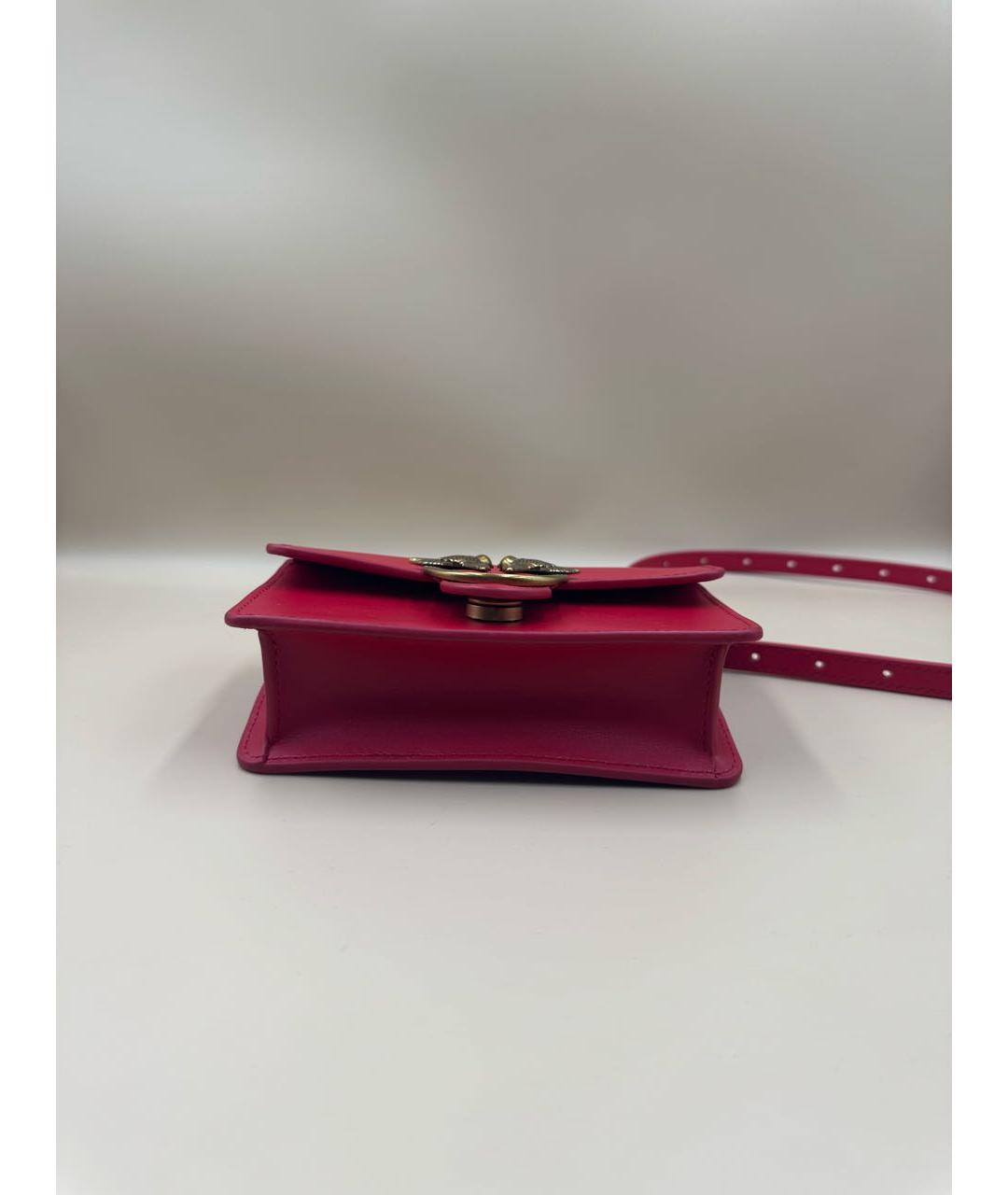 PINKO Красная кожаная сумка через плечо, фото 7