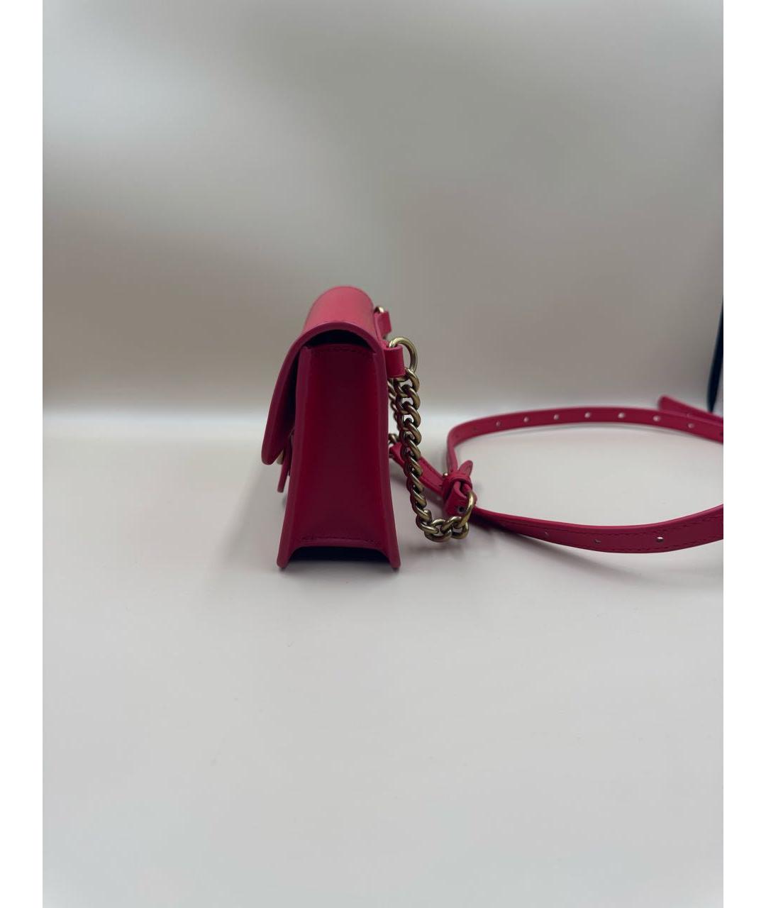 PINKO Красная кожаная сумка через плечо, фото 3