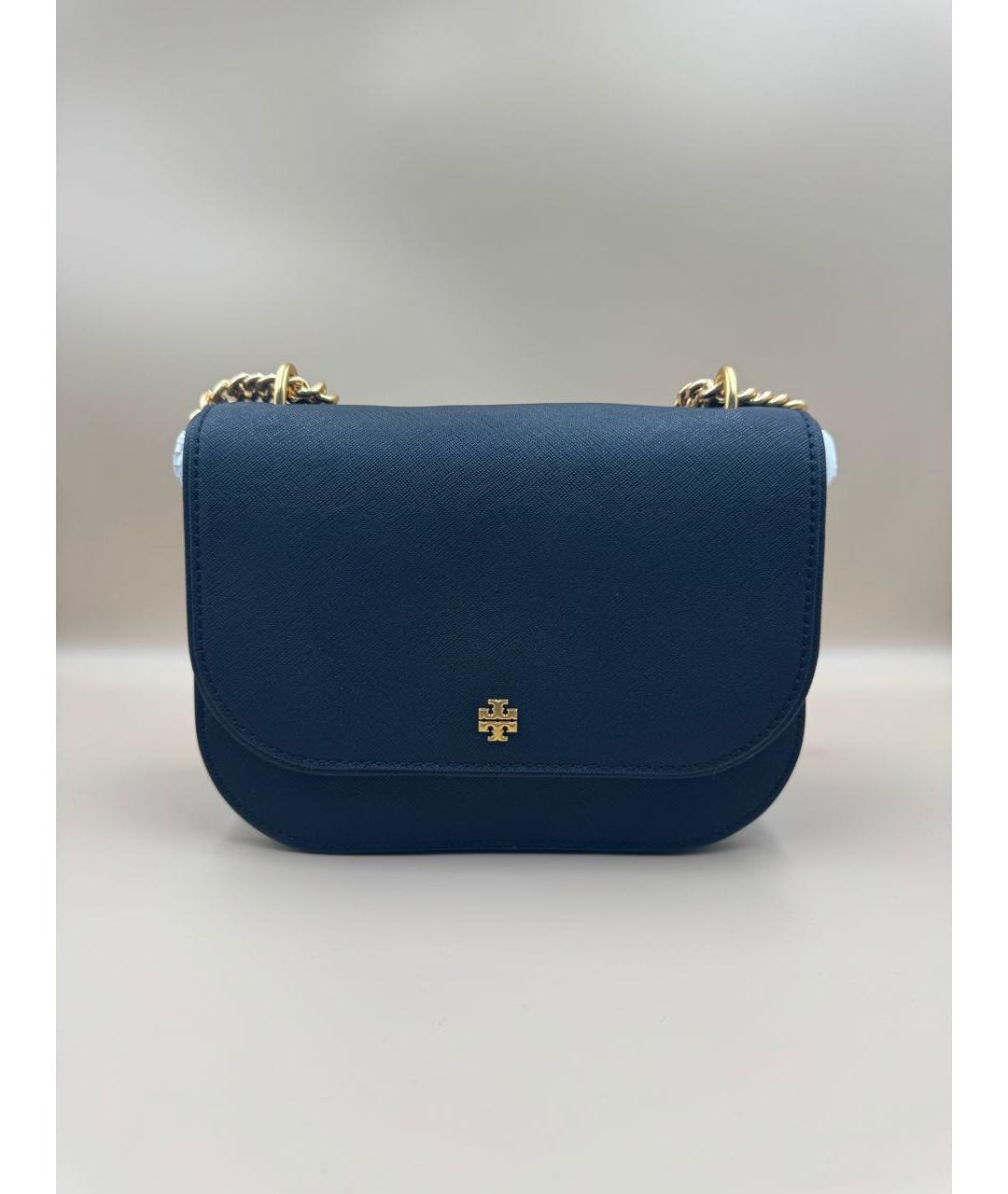 TORY BURCH Черная кожаная сумка через плечо, фото 8