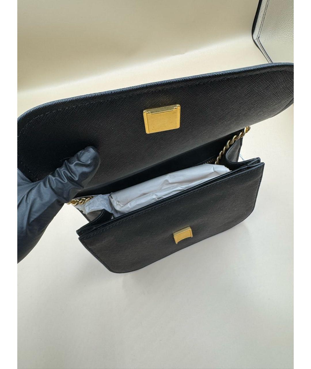TORY BURCH Черная кожаная сумка через плечо, фото 6