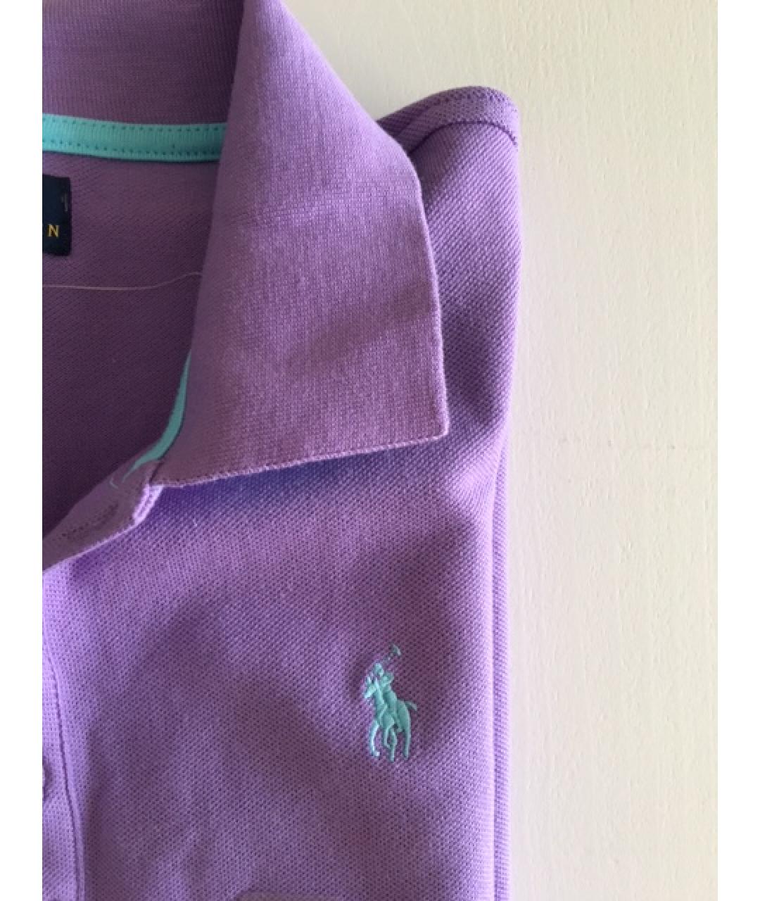 POLO RALPH LAUREN Фиолетовый хлопковый детская футболка / топ, фото 4