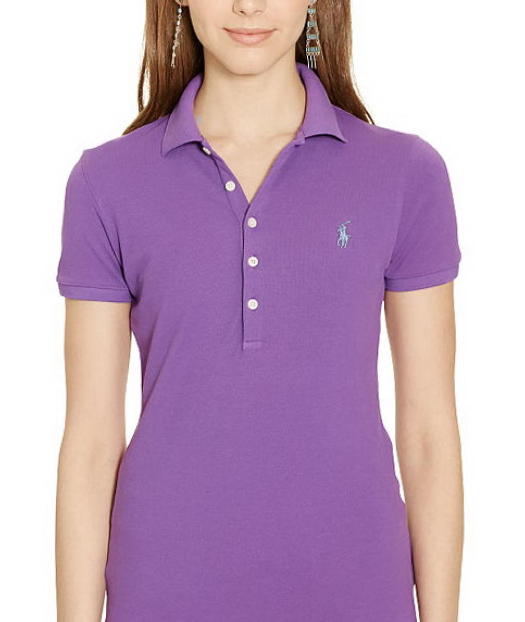 POLO RALPH LAUREN Фиолетовый хлопковый детская футболка / топ, фото 5