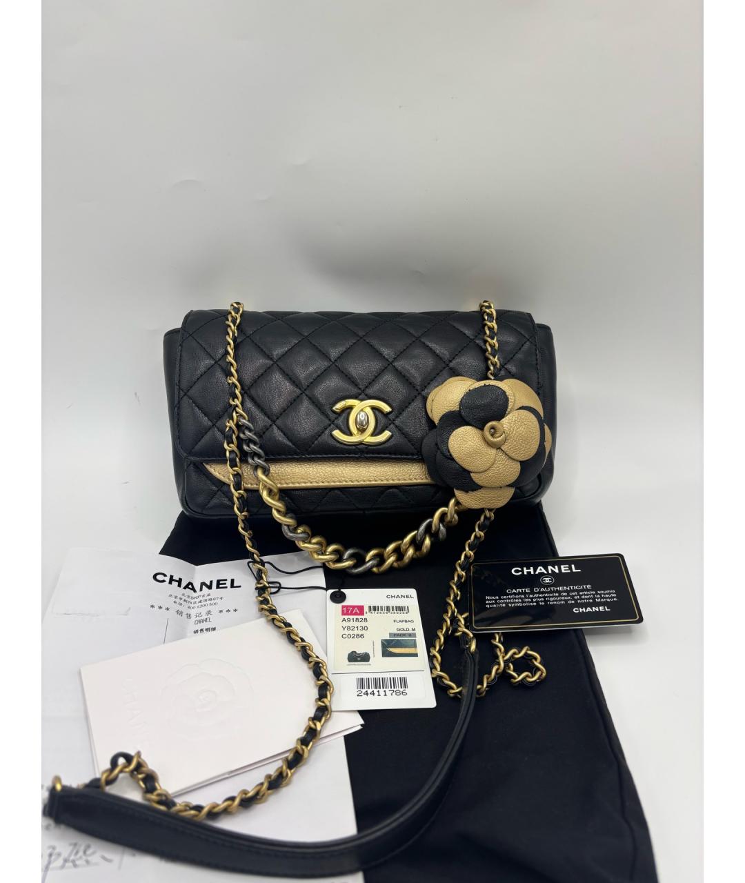 CHANEL Черная кожаная сумка через плечо, фото 5