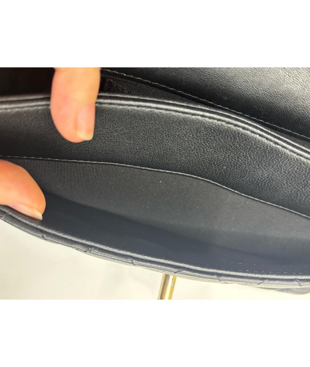 CHANEL Черная кожаная сумка через плечо, фото 4