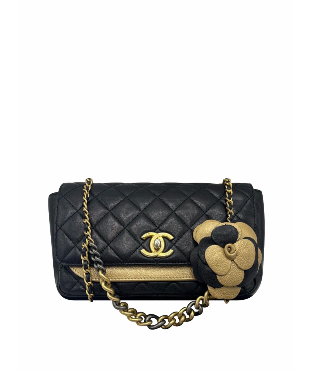 CHANEL Черная кожаная сумка через плечо, фото 1