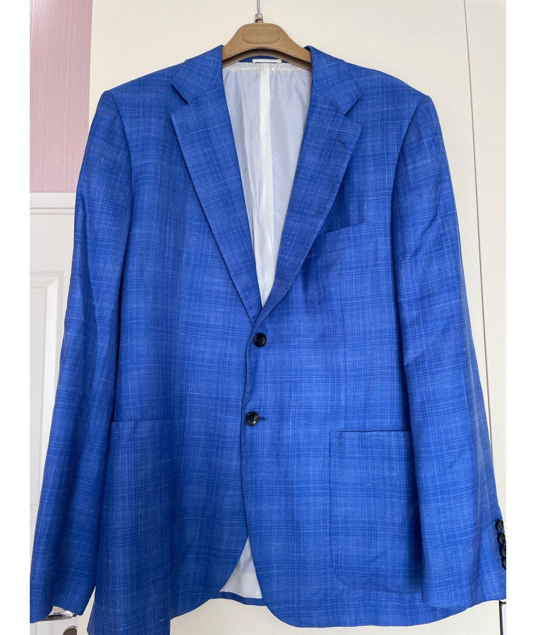 KITON Синий шерстяной пиджак, фото 9