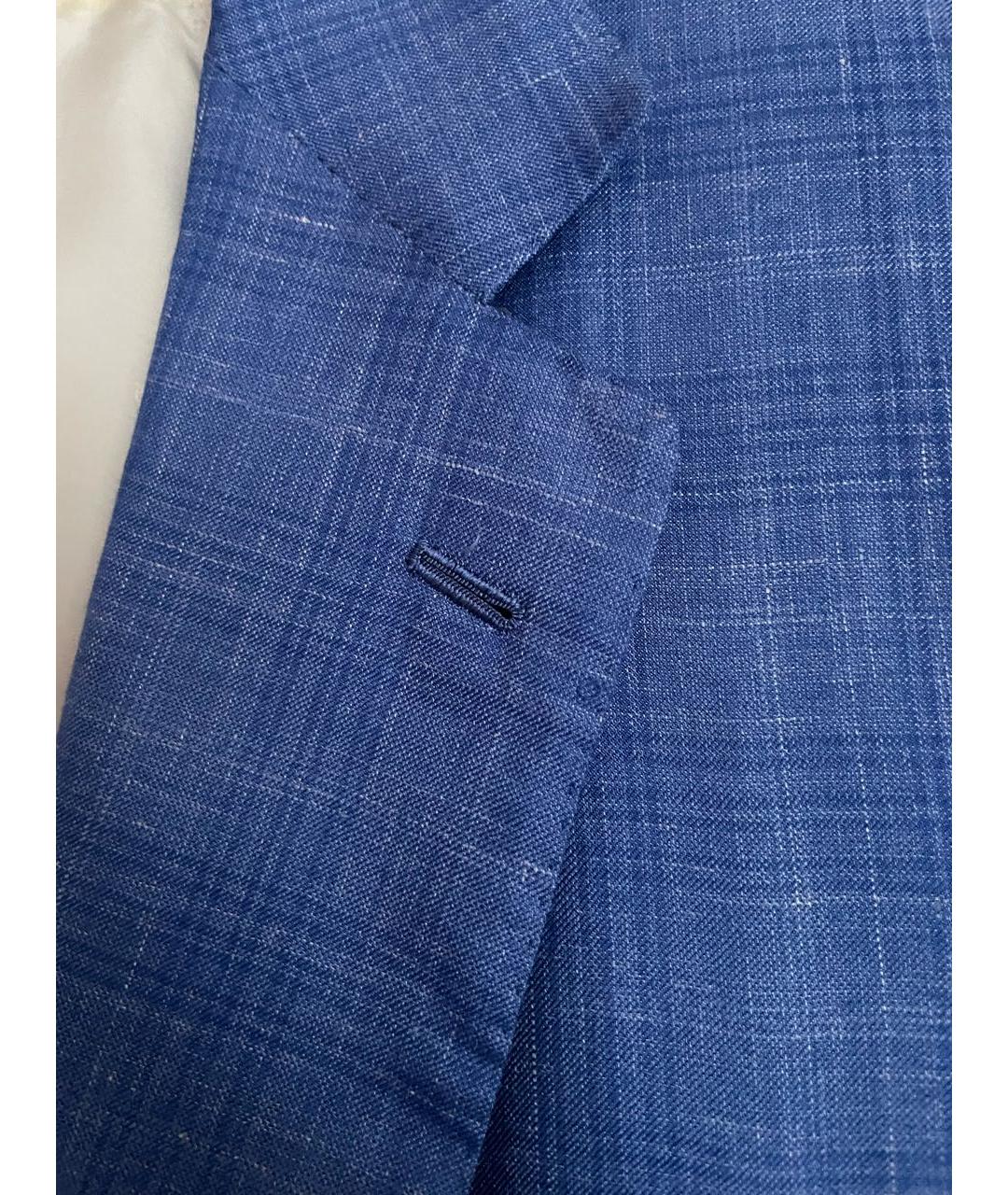 KITON Синий шерстяной пиджак, фото 4