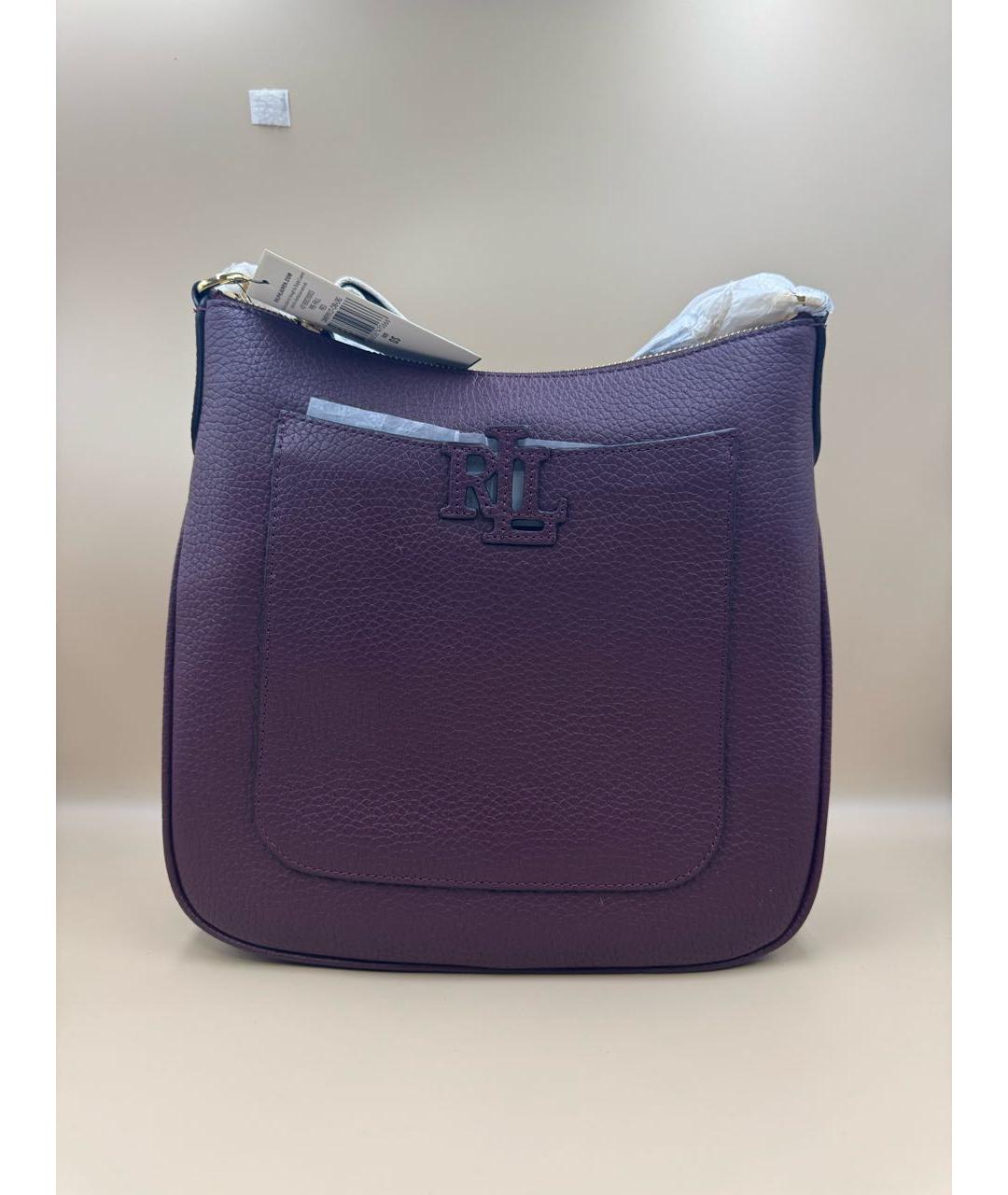 RALPH LAUREN Бордовая кожаная сумка через плечо, фото 8