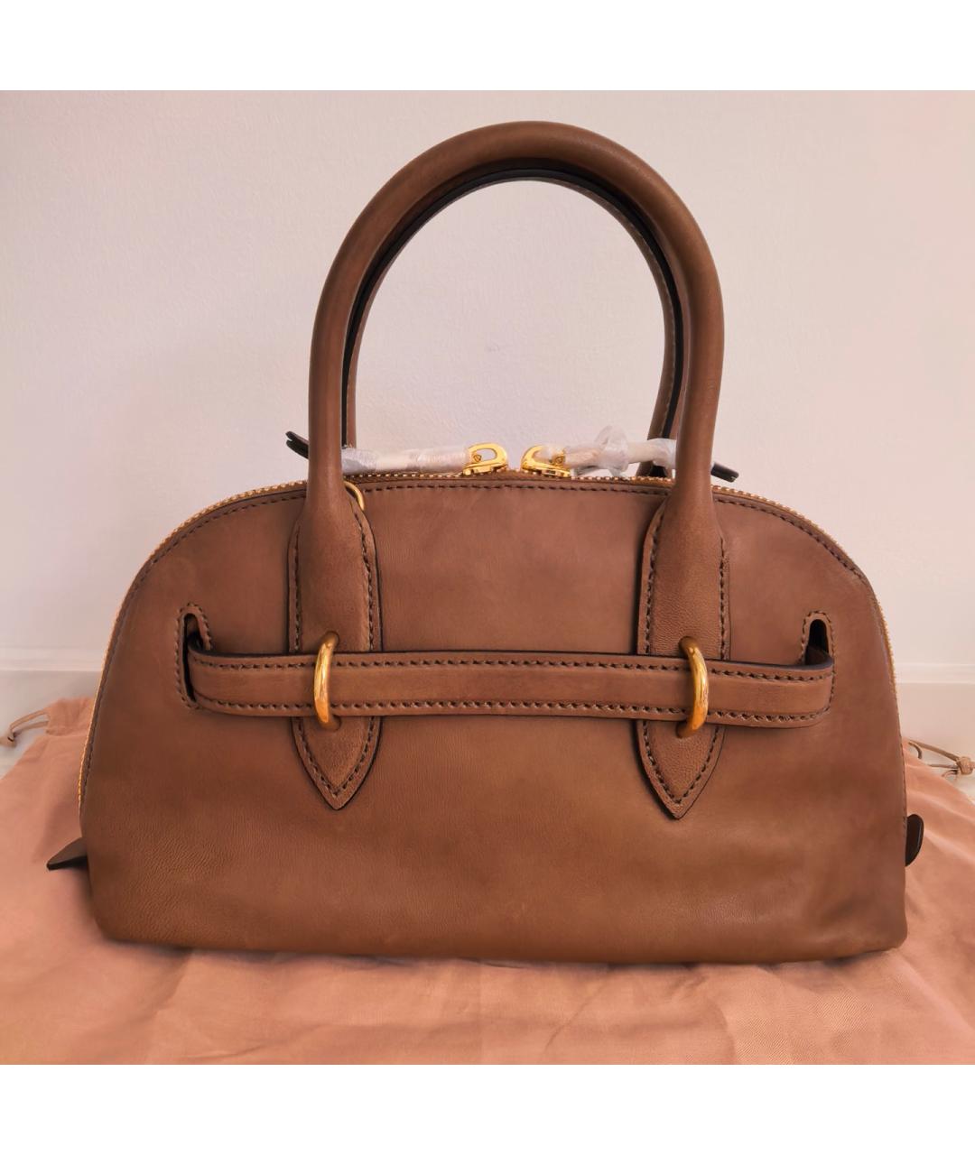 MIU MIU Коричневая кожаная сумка тоут, фото 2